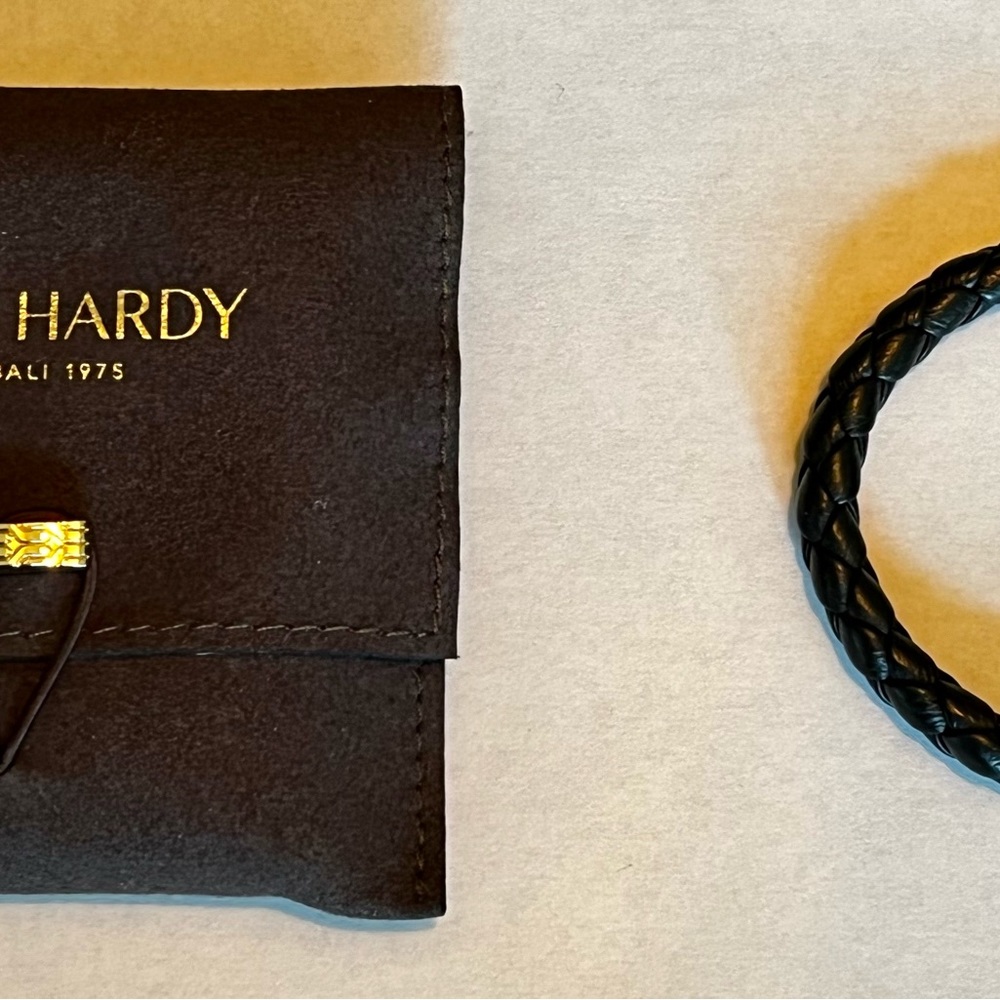 John Hardy Mens Leather Kali Station Bracelet